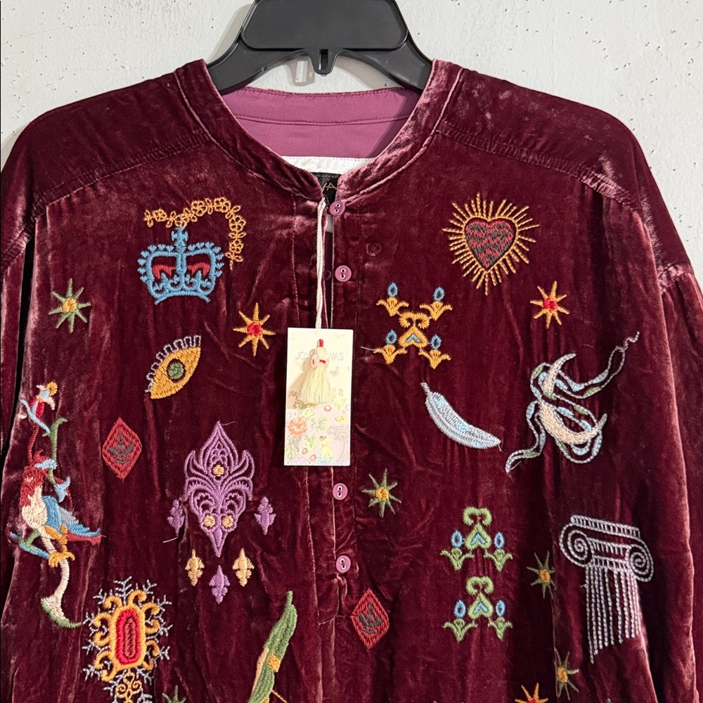 NWT Johnny Was Purple and Mauve Top. Belinda Tunic Sybill - Picture 3 of 12